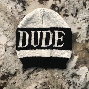 Knitted Dude beanie.